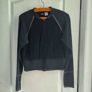 Mossimo Supply Co Black Bomber Jacket with Modern Athletic Design